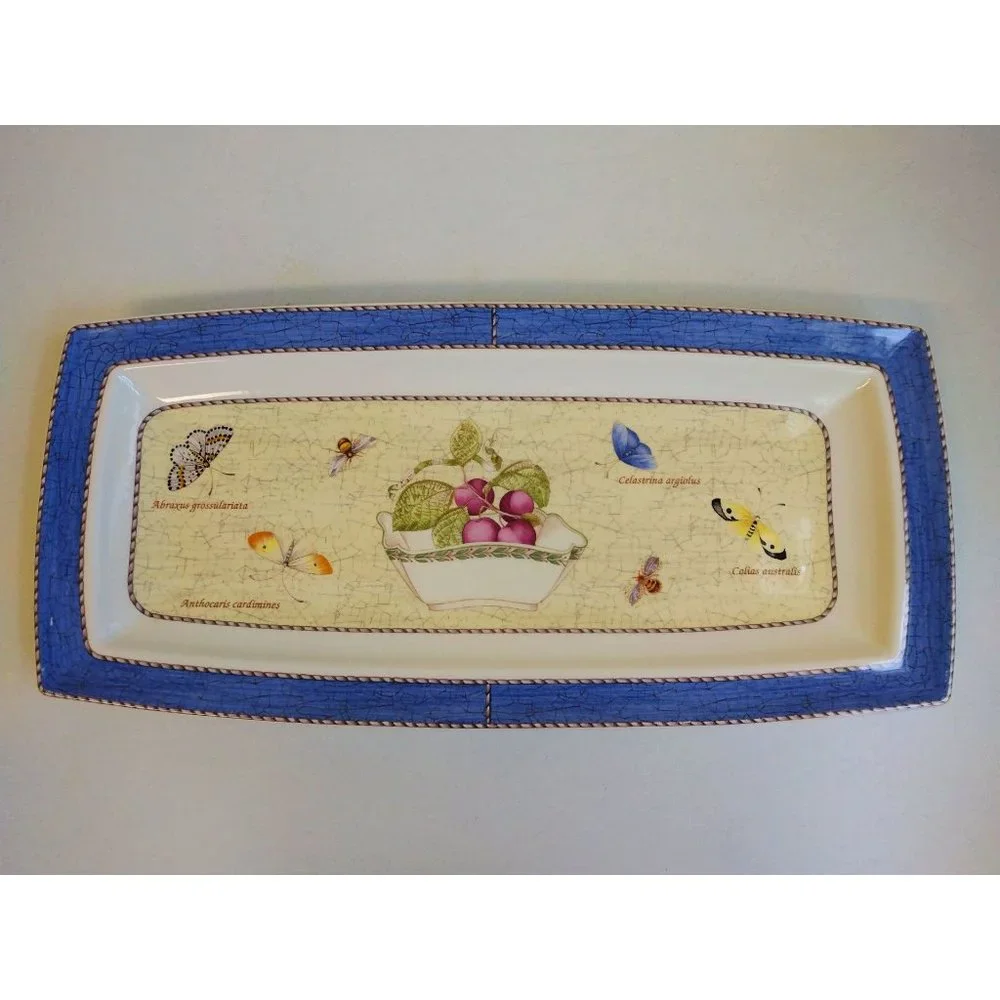 Wedgwood Queen's Ware Sarah's Garden Porcelain Sandwich Tray